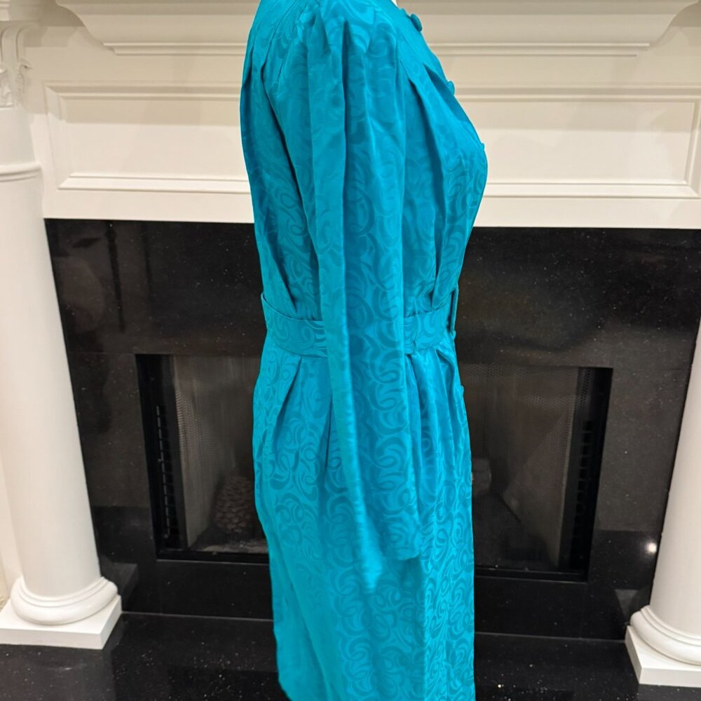 Vintage Papell Petites 100% Silk Dress β Size 6P - Picture 6 of 9